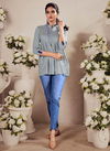 Gray Colour Vardan Batak 1 Fancy Ethnic Wear Rayon Designer Stylist Top Collection 2073